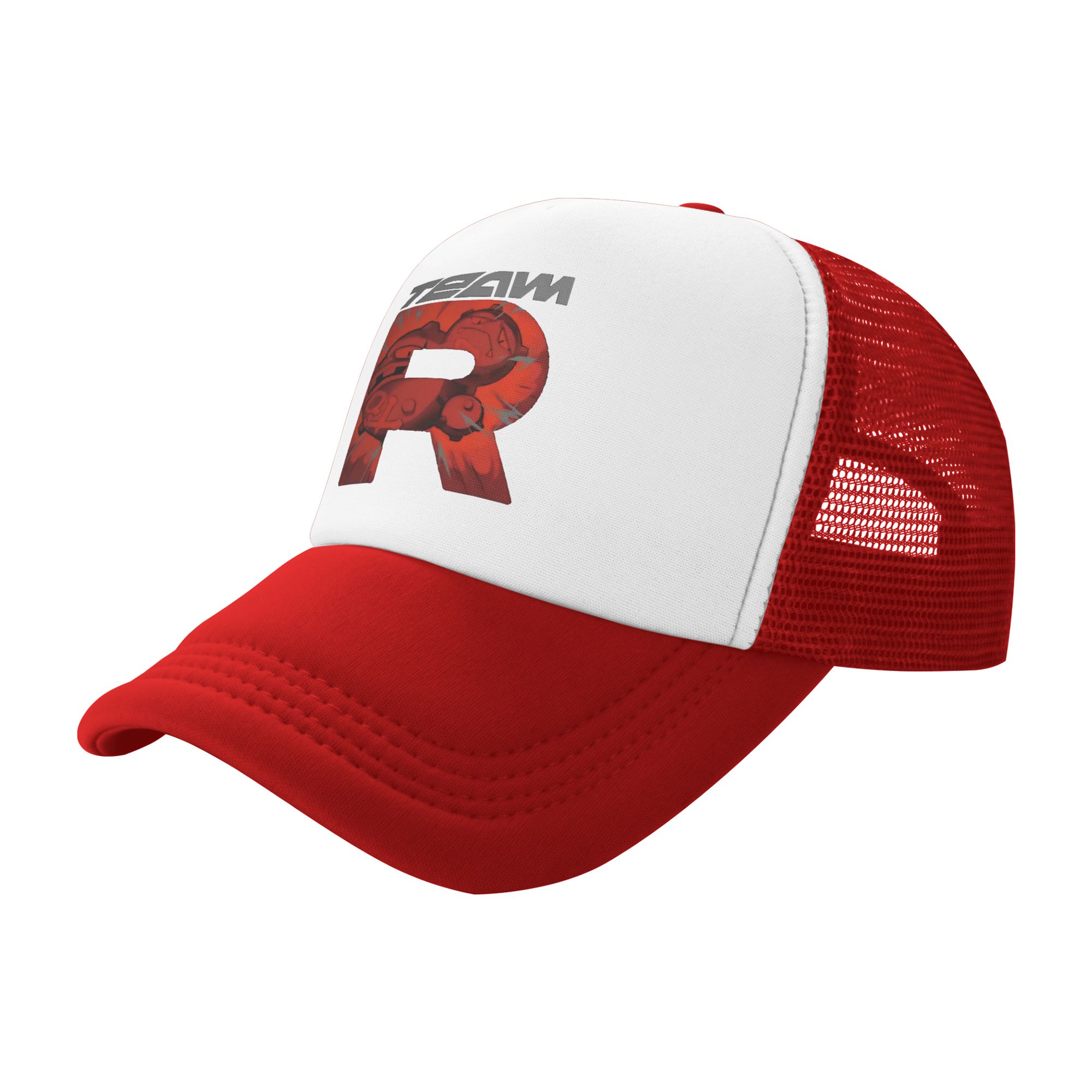 team rocket logo letter R POKE - огляд і ціна Trucker Cap Mesh