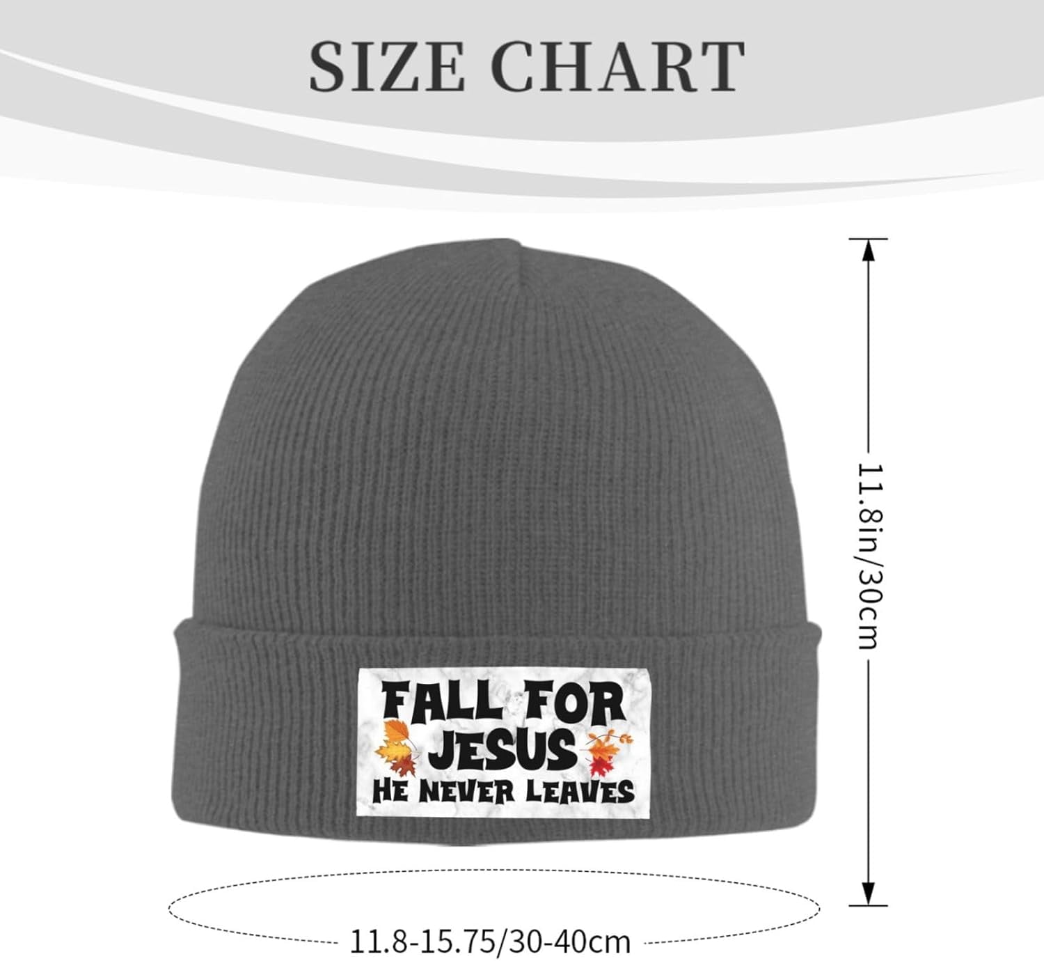 Fall For Jesus He Never Leaves - огляд і ціна Beanie Cuffed Knit
